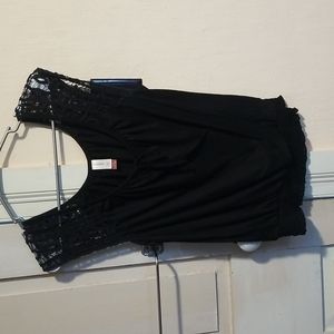 Black, short sleeve top, L